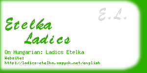 etelka ladics business card